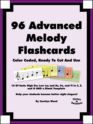 96 Advanced Melody Flashcards<br>Carolyn Wood