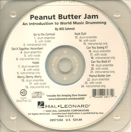Peanut Butter Jam<br>Performance/Accompaniment CD<br>Will Schmid