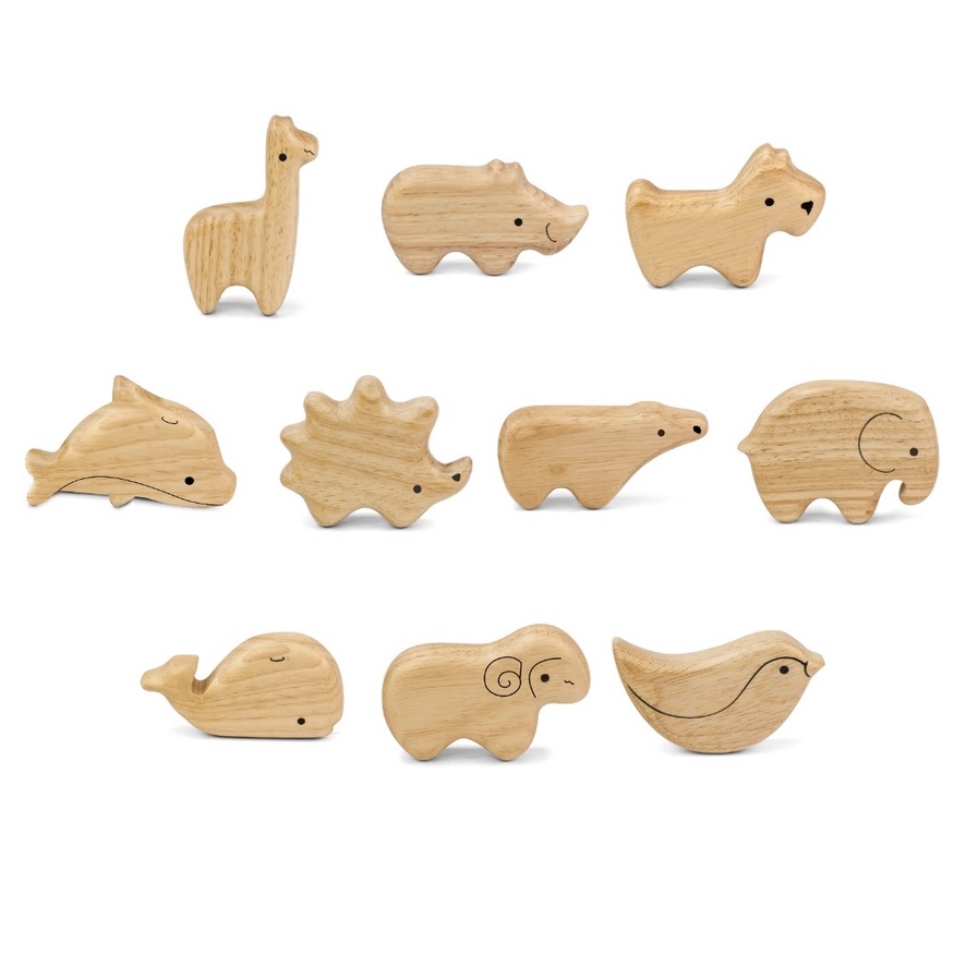 Green Tones Animal Shakers, <br>Set of 10