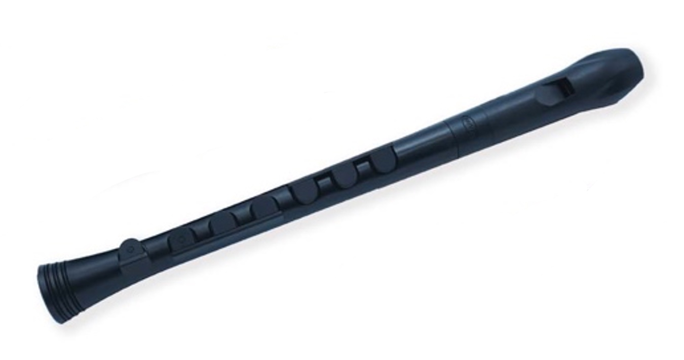 Nuvo Plus adaptive soprano recorder, black/black