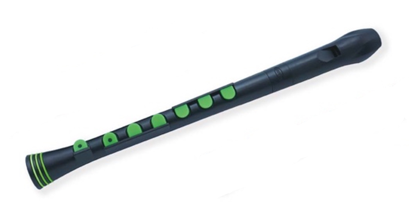 Nuvo Plus adaptive soprano recorder, black/green