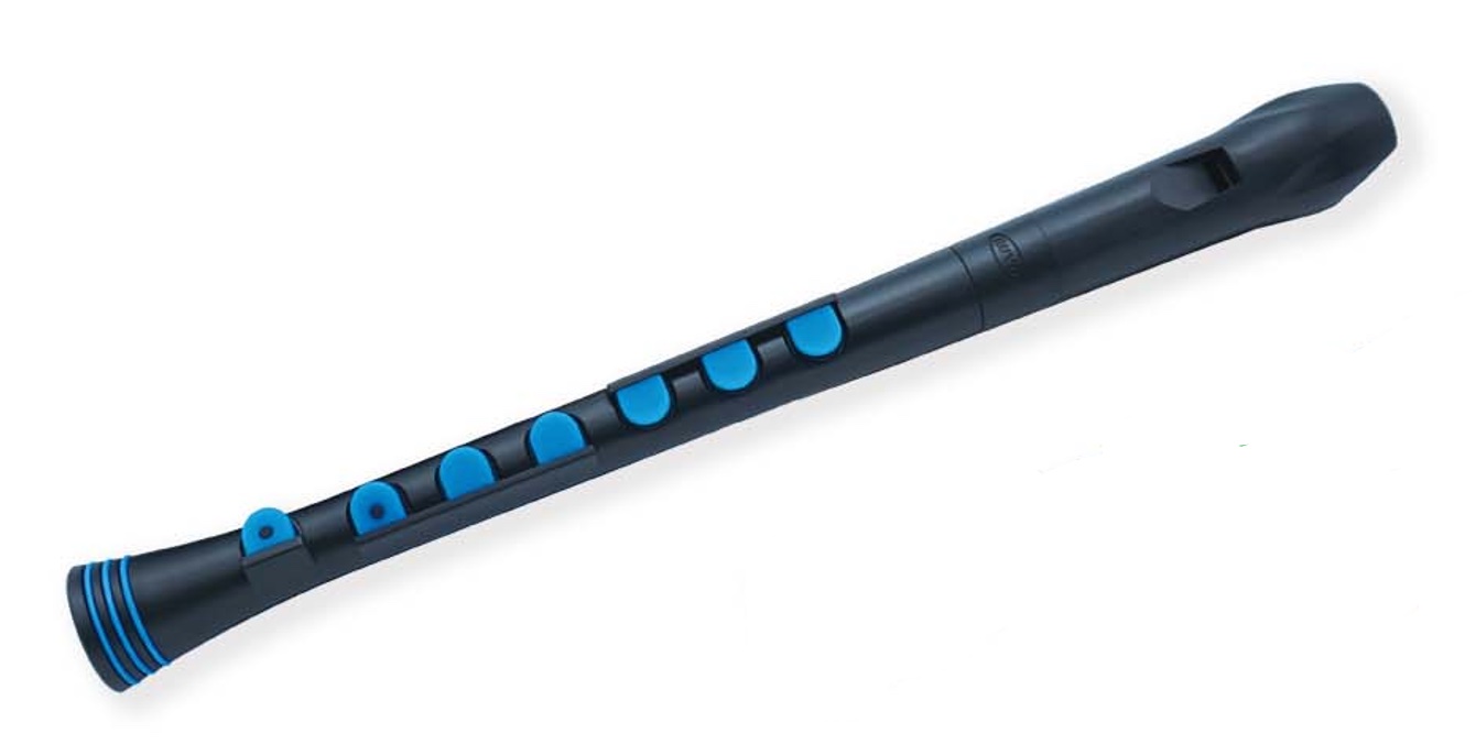 Nuvo Plus adaptive soprano recorder, black/blue