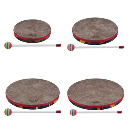 Remo Kids Percussion� <!-- 1 -->Set of 4 Frame Drums - Rain Forest Fabric