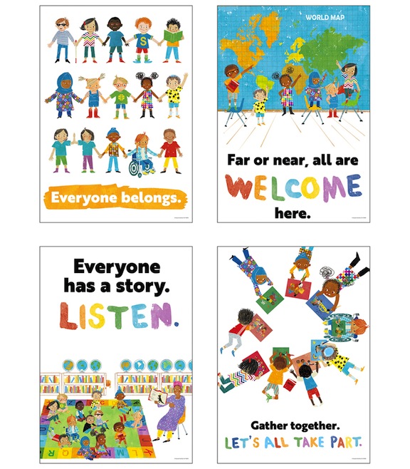 <!-- 1 -->All Are Welcome Poster Set<br>Illustrated by Suzanne Kaufman