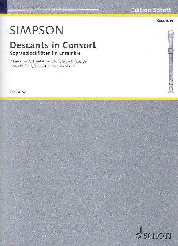 Descants in Consort:  Seven Pieces in 2, 3 and 4 Parts for Descant Recorders<br>Kenneth Simpson
