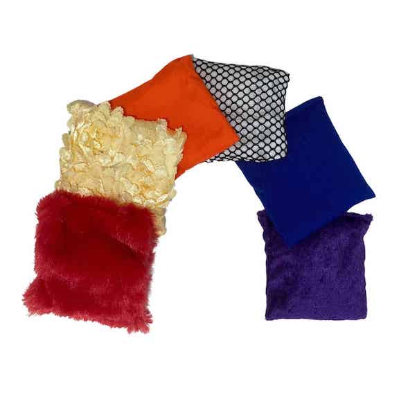 Bean Bags, Textured (set of 6)<br>by <FONT SIZE=3><A href=http://www.madrobinmusic.com/shop/category.asp?catid=217>Bear Paw Creek</A></font>