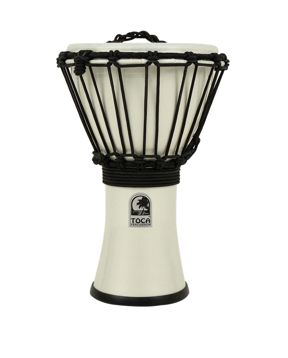Toca Freestyle Colorsound 7� Djembes, Metallic<!-- 7 --> White